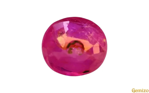 Pink gemstone on a white background with 'Gemizo' branding.