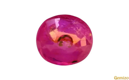 Pink gemstone on a white background with 'Gemizo' branding.